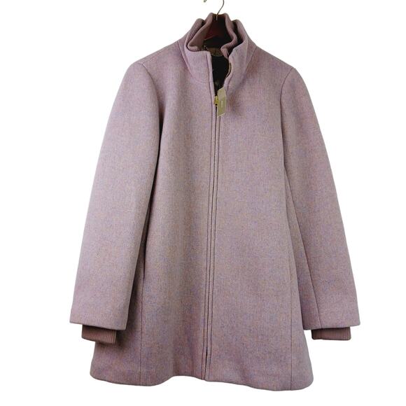 J.Crew SZ 14 Lodge Coat in Italian  Nello Gori Stadium-Cloth Wool Lilac NWT $365 - Picture 3 of 9